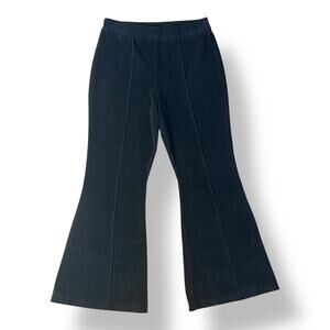 Aerie Ribbed Kick Flare Pants Womens Size L Black Lounge